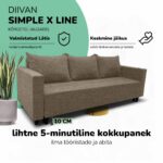 KLASSIKALINE DIIVANVOODI PESUKASTIGA X LINE - pilt 8